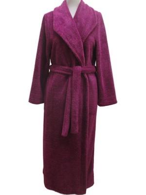 robe de chambre longue hiver R?�gence tissu polaire chaud - Lingerie Mauve