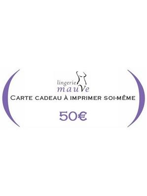 Carte cadeau à imprimer 50&#0128;