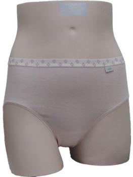 Slip coton uni ceinture imprimé discret : Lot de 2