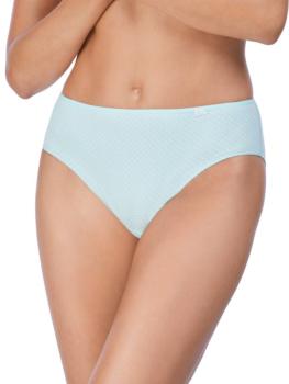 Lot de 2 slips coton vert imprimé pois blanc