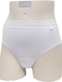 Slip coton uni ceinture dentelle souple
