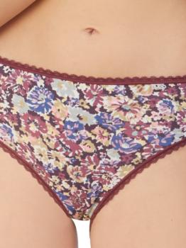 Slip coton imprimé fleurs