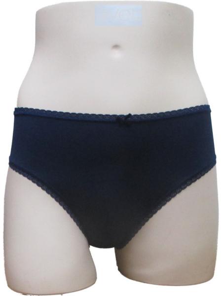 Slip tissu polyamide marine croquet élastique dentelle : Lot de 2