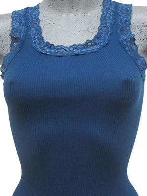 Sans manches laine soie et dentelle