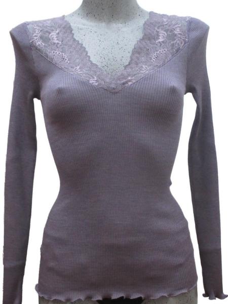 Pull col V en dentelle Leavers