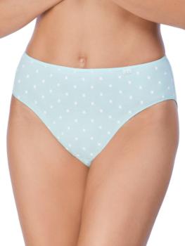 Lot de 2 slips coton vert imprimé pois blanc