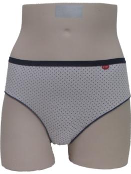 Slip coton pois marine et uni marine : Lot de 2