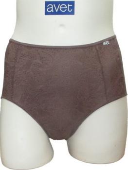 Shorty polyamide uni marron impression florale