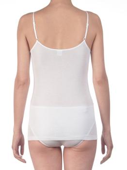Caraco pur coton bretelles fines en satin