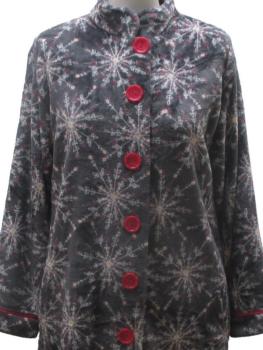 Robe de chambre courte boutonnée collection Flocons