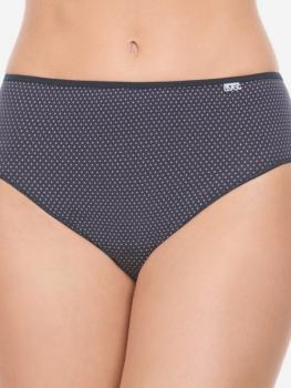 Slip coton imprimé mini triangle blanc
