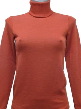 Pull basique maille plate col roulé maille plissée