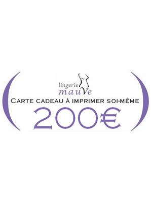 Carte cadeau à imprimer 200&#0128;