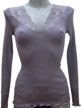 Pull col V en dentelle Leavers