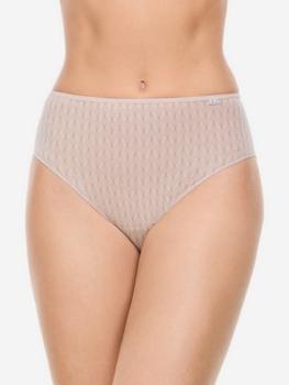 Slip en Tencel impression fine marron sur fond beige