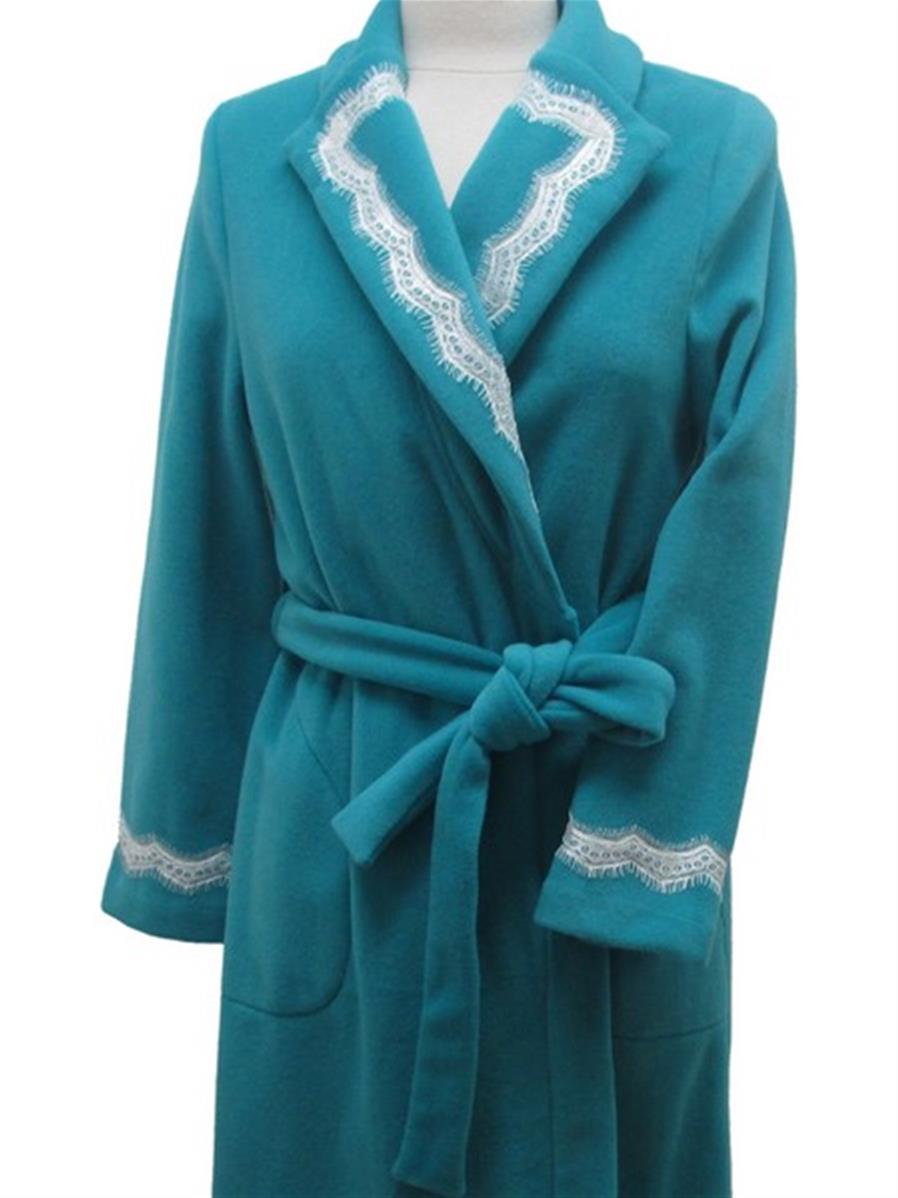 Robe de chambre Nora Hiver 40=T2-M Bleu Régence - Lingerie ...