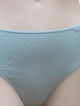 Slip coton imprimé turquoise