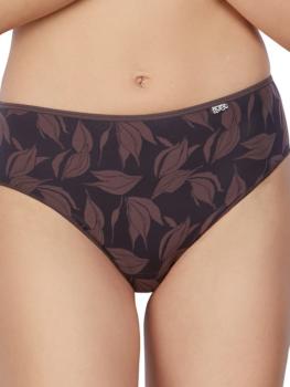 Slip en tissu mélangé impression feuillage : Lot de 2