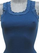 Sans manches laine soie et dentelle