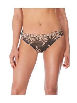 Slip brsilien bicolore Collection Embrace Lace Gris