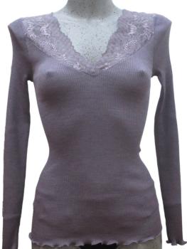 Pull col V en dentelle Leavers
