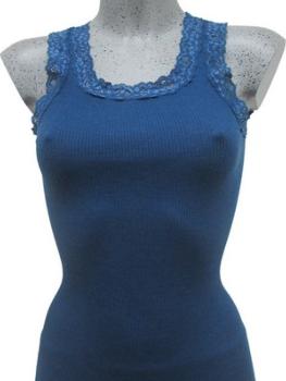 Sans manches laine soie et dentelle