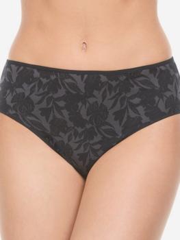 Slip en tissu mélangé impression fleurs noires : Lot de 2