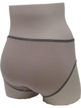 Slip coton uni ceinture bicolore : Lot de 2