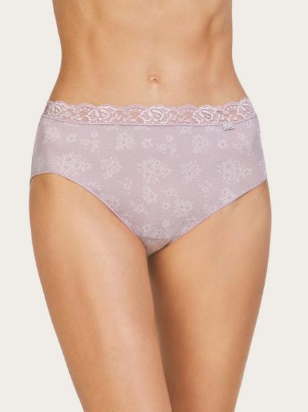 Slip en tissu mélangé ceinture dentelle