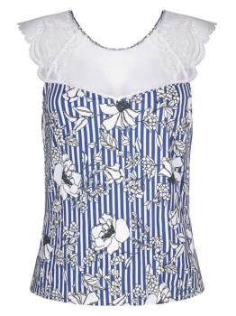 Top viscose et dentelle Collection cap au Levant