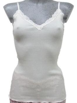 Caraco laine et soie pliss�e bande macram�