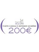 Carte cadeau à imprimer 200&#0128;