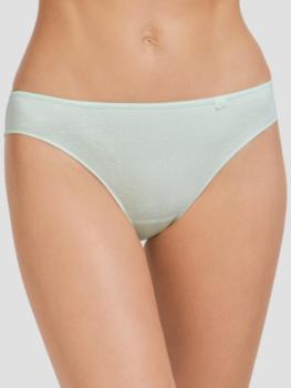 Lot de 2 slips coton vert imprimé carrés et petites fleurs