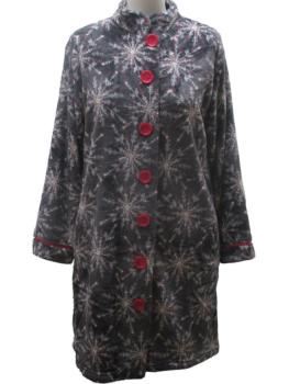 Robe de chambre courte boutonnée collection Flocons