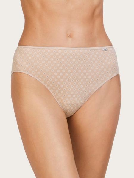 Slip coton imprimé beige : Lot de 2