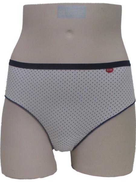 Slip coton pois marine et uni marine : Lot de 2
