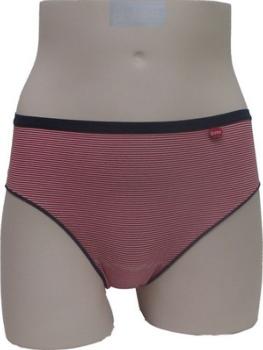 Slip coton ray rouge et uni marine : Lot de 2
