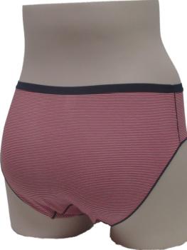 Slip coton rayé rouge et uni marine : Lot de 2