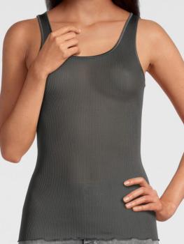 Débardeur pure soie bordure satin