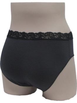 Slip rayure et dentelle 