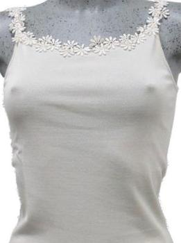 Caraco coton plat et macramé