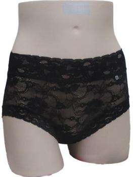 Shorty uni dentelle motif floral : Lot de 2