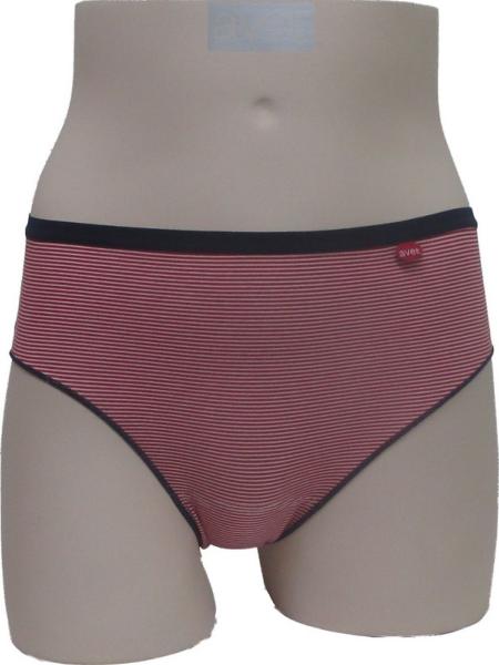 Slip coton rayé rouge et uni marine : Lot de 2