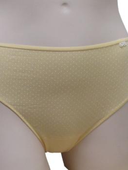 Lot de 2 slips coton vanille imprimé pois blanc