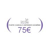 Carte cadeau à imprimer 75&#0128;