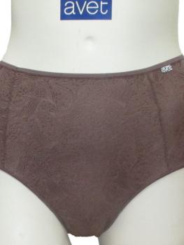 Shorty polyamide uni marron impression florale