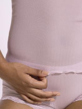 Débardeur pure soie bordure satin