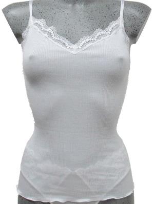 Caraco coton plissé et dentelle