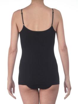 Caraco pur coton bretelles fines en satin