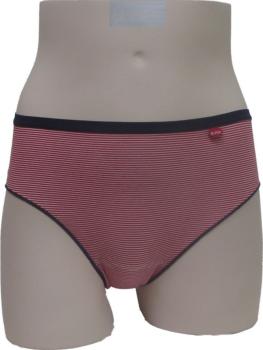 Slip coton rayé rouge et uni marine : Lot de 2